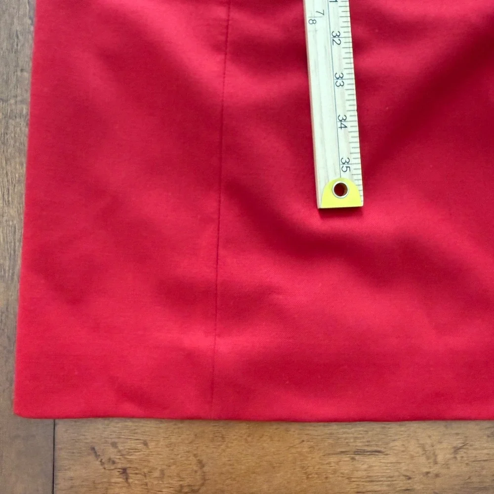 Pendleton Red Black Colorblock Virgin Wool Sheath Dress Sleeveless Size 12 USA - Picture 7 of 7